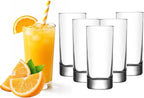 BOHEM'S Small Juice Glasses, Mini Clear Glass Cups Tumblers, Drinking Glassware for Orange Juice, Water, Milk, Coffee, Perfect for Tasting and Small Portions, Set of 6, (6.4 oz)