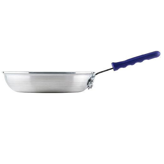 Winco Commercial-Grade Aluminium Fry Pan/Skillet, Natural Finish with Cool Touch Handle, 8"