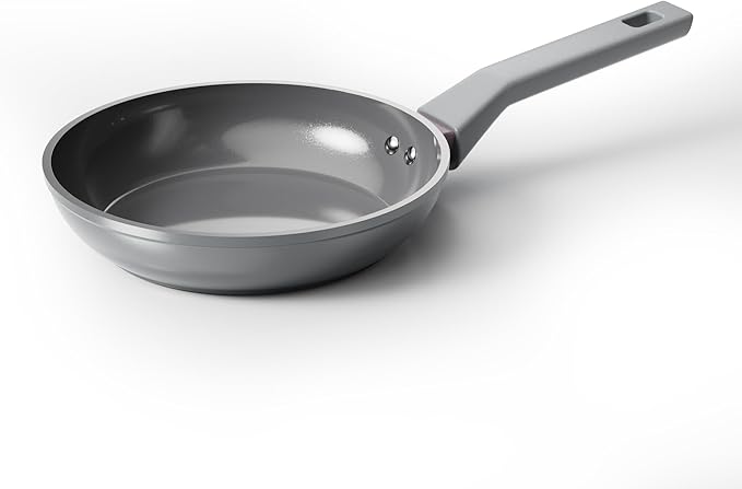 Sanho 8 Inch Frying Pan Nonstick, Ceramic Coating PTFE & PFOA Free Skillet, Induction Compatible & Dishwasher Safe Cookware for Healthy Daily Cooking