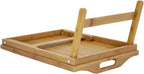 KKTONER Bamboo Bed Table Tray Breakfast Tray with Folding Legs Bed Tray for Eating and Laptop Serving Trays for Bedroom Snack Tray Bed Table Drawing Table (40)