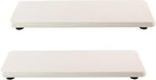 NiuYichee 2 Pcs Water Absorbing Stone Trays, Kitchen/Bathroom Sink Soap Dish, Diatomite Tray Used for Hand Soap & Cosmetic Bottles in The Modern Home, 3.15" W x 8.7" L, White