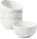Sureasy 4 oz Mini Ceramic Dipping Bowls, 3.5 Inch Small Bowls for Sauces & Side Dishes, Microwave & Dishwasher Safe, Set of 4, White