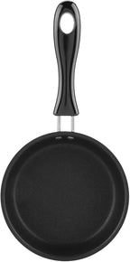 Small Frying Pan Skillet, Nonstick Mini Frying Pan with Handle Black Portable Cookware Pot for Gas Cooktops Household 4.72 inch