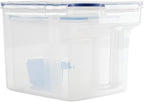 LocknLock Easy Essentials Food Storage Container and Scoop Set/Food Storage Bin Set, BPA-free/Dishwasher Safe, 4 Piece - Clear