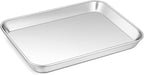 9 Inch Baking Sheet Pan, Joyfair Stainless Steel Cookie Sheet Toaster Oven Tray, Professional Bakeware for Cookie/Bacon/Bread, Rolled Rim & Mirror Finish, Rust Resistant & Dishwasher Safe