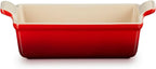 Le Creuset Stoneware Heritage Loaf Pan, 9" x 5" x 3" (1.5 qt.), Cerise