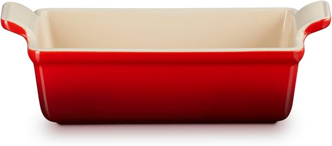 Le Creuset Stoneware Heritage Loaf Pan, 9" x 5" x 3" (1.5 qt.), Cerise