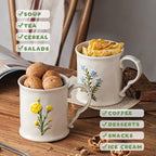Ceramic coffee Mugs, Set of 1 Yellow Flower - 16oz, Hand-Painted, Microwave heating and dishwasher cleaning available, Ideal for Daily Brews