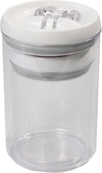Felli Flip Tite Storage Container with Lid 6" ROUND Airtight Ring Lock Top, Plastic Canister Jar for Flour Sugar Rice Protein Powder Coffee Cracker Kitchen Pantry Organizer (6" Round Nest-M 2pk)