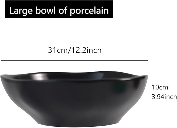 12.2'' Modern Art Decorative Bowl,120oz Large Capacity,Multifunctional kitchen Storage