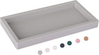 Bathroom Tray, Small Vanity Tray Silicone Soap Dish Sponge Holder Kitchen Sink Organizer Bathroom Accessories for Countertop, Toilet, Shower - Light Grey