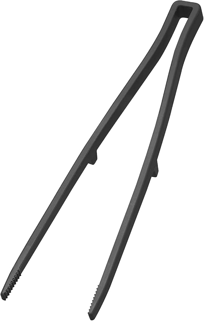 Yamazaki Home Tower Silicone Kitchen Utensils, Black - Tweezer - Silicone