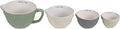 Creative Co-Op Batter Bowl Shaped (Set of 4 Sizes) Measuring Cups, Multicolor, 6.5 x 5