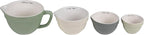 Creative Co-Op Batter Bowl Shaped (Set of 4 Sizes) Measuring Cups, Multicolor, 6.5 x 5