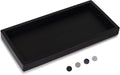 Bathroom Trays for Counter, Slicone Vanity Trays for Bathroom, Rectangle Sponge Holder for Kitchen Sink - Black