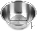 Fox Run Stainless Steel Large Mixing Bowl, 10.25 x 5.25 inches, 4.25 Quart Capacity