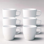 6-Pack 10oz Unbreakable Coffee Mugs, Microwave Safe Premium Drinkware (Up to 320℉), Lightweight Shatterproof White Cups for Keurig, Kids, RV & Camping, BPA-Free (White)