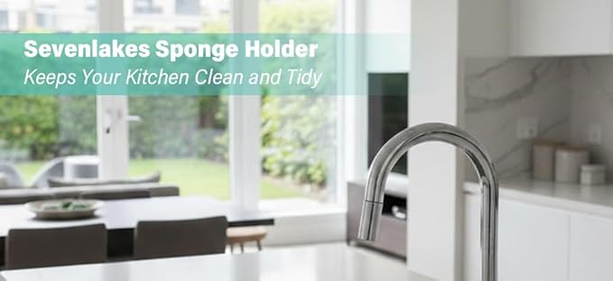 Kitchen Sink Accessory Sponge Holder (WHITE, LARGE)