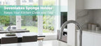 Kitchen Sink Accessory Sponge Holder (WHITE, LARGE)