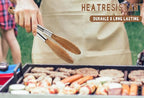 2 Pcs Walnut wood tongs Kitchen Tongs for Cooking 9-Inch Kitchen Tongs Grilling for Serving Food, BBQ, Cooking, and