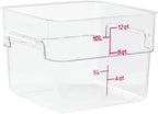Cambro 12SFSCW135 Camwear Polycarbonate Square Food Storage container, 12 Quart