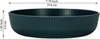 Kyraton Pasta Bowls Set of 4, 37oz Salad Bowls Soup Bowls Large Pasta Serving Bowl Plastic Unbreakable Serving Dishes Dinner Bowls (Dark Green)