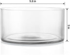 MDLUU Large Glass Salad Bowl,156 Fl Oz, Glass Fruit and Trifle Bowl, Mixing and Serving Bowl for Salads, Dessert, Cake