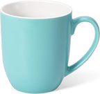 Urbanstrive 16 oz Large Coffee Mugs Set of 6 Ceramic Coffee Mug White Coffee Cups Tea Cups Idea Gift for Women Men House Warming Gifts New Home Office, Blue 6 Pack