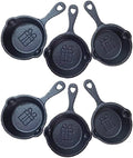 HAWOK Cast Iron Mini Skillet with wishing card gift bag DIA. 2.75 inch Set of 6 Black…