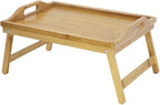 KKTONER Bamboo Bed Table Tray Breakfast Tray with Folding Legs Bed Tray for Eating and Laptop Serving Trays for Bedroom Snack Tray Bed Table Drawing Table (40)