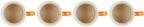 Le Creuset Stoneware Set of 4 Mugs, 14 oz. each, Flame