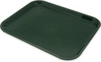Carlisle FoodService Products Cafe Plastic Fast Food Tray for Cafeteria, 14" x 18", Green (Pack of 2)