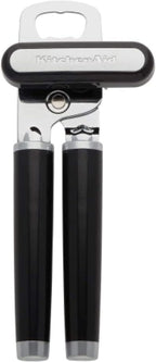 KitchenAid Classic Multifunction Can Opener and Bottle Opener Easy to Use,Razor Sharp Stainless Steel Cutting Wheel,Soft Ergonomic Handles,Black,(Pack of 12)