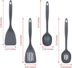 Glad Cooking Kitchen Utensils Set – 7 Pieces, Nylon Tools for Nonstick Cookware, Gray