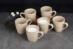 famiware Mars 4 Pieces Coffee Mug, 14 oz Tea Mug, Catering Mugs with Handle for Coffee, Tea, Cocoa, Milk, Cinnamon Brown
