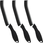 FOOGWEE Hard Bristle Crevice Cleaning Brush - Home Cleaning Tools, Multi-Purpose Crevice Supplies for Kitchen, Bathroom, Toilet, Window, Vehicle, Faucets, Grout, Home (3, Black)