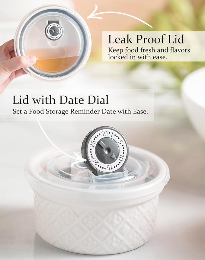 16 oz Creme Brulee Ramekins Oven Safe, Small Souffle Ramekin with lid, Mini Porcelain Ramekins Set with Covers, Small Ceramic Baking Dish Set of 4