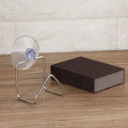 Stainless Steel Kitchen Sink Caddy Sponge Holder with Suction Cups Kitchen Organizer Rack (size:7.4cm x 6cm)