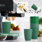 Homienly Cups for Drinking 12oz Daily Use Cups Dishwasher Safe Plastic Cups Alternative Stackable and Lightweight Reusable cups for Family Use-Forest Series