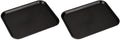 Carlisle FoodService Products Cafe Plastic Fast Food Tray, 14" x 18", Black (Pack of 2)