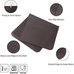 MicoYang Silicone Dish Drying Mat for Multiple Usage,Easy clean,Eco-friendly,Heat-resistant Silicone Mat for Kitchen Counter or Sink,Refrigerator or Drawer Liner Coffee 5XL 36inches x 18inches