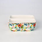 2 Compartments Ceramic Sponge Holder for Kitchen Sink, Cute Floral Countertop Dish Sponges Holder Soap Sink Organizer Farmhouse Caddy (Mint Green)