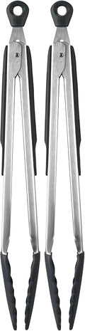 OXO Good Grips 12-Inch Tongs with Silicone Head,(Pack of 2)
