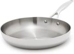 GreenPan Valencia Pro Tri-Ply Stainless Steel 10" Frying Pan Skillet, Induction Ready Cookware, All Cooktops, Sauce Pot, Mirror Finish, Dishwasher & Oven/Broiler Safe to 600F