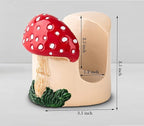 dgudgu Mushroom Kitchen Sponge Holder Red Ceramic Sponge Holder For Kitchen Sink Dish Caddy Decor For Sink Accessories
