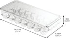 iDesign Clear Plastic Egg Holder for Fridge with Lid - 21 Egg Storage Container Organizer Bin