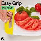 GORILLA GRIP BPA-Free Reversible Kitchen Cutting Board Set of 3, US Designed, Nonporous, Juice Grooves Catch Liquid, Slip Resistant Border, Dishwasher Safe, Durable Large Food Chopping Boards, Yellow