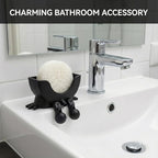 2 Pack Cute Sponge Holder with Drainage - Funny Sponge Stand for Kitchen Sink - Kitchen Gadgets Accessories
