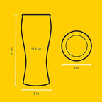 JoyJolt Callen 15.5oz Beer Glasses Set of 4 Beer Pint Glass. Craft Beer Glass, Pilsner Glasses, IPA Beer Glass. Solid Glassware Beer Cup. Classic Beer Gifts, Beer Cups, Mugs and Beer Glasses for Men