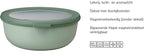 Mepal Cirqula Set of 4 Multi Food Storage and Serving Bowls with Lids, Food Prep Containers, Shallow, Nordic Blue, 1 each (350ml|12oz), (750ml|25oz), (1250ml|42oz), (2250ml|76 oz), 1 Set